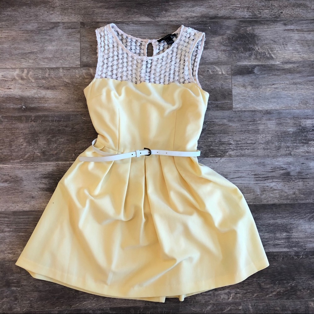 Forever21 Yellow Dress with Belt